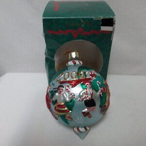 Holiday Time Vintage 2000 Children Around The World glass 6" Ornament Christmas